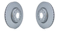 Brake Rotor - Premium - Front - 12.3 in OD - 25 mm Thick - Iron - Gray Paint - Audi 2006-24 / Volkswagen 2005-24 - Pair