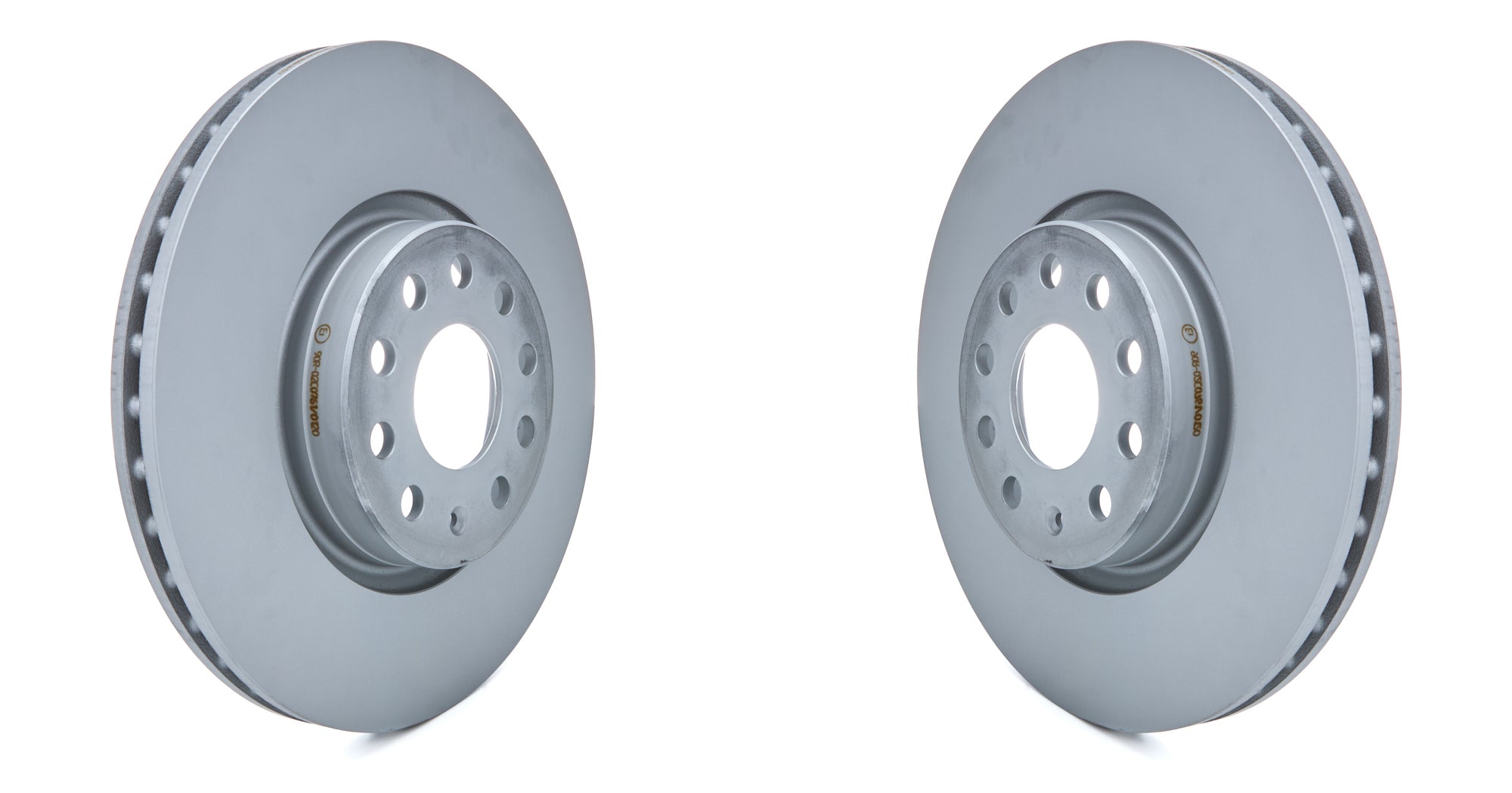Brake Rotor - Premium - Front - 12.3 in OD - 25 mm Thick - Iron - Gray Paint - Audi 2006-24 / Volkswagen 2005-24 - Pair